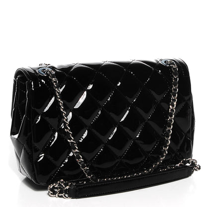 Chanel Patent Quilted Small Coco Shine Flap Black 3 of 9
