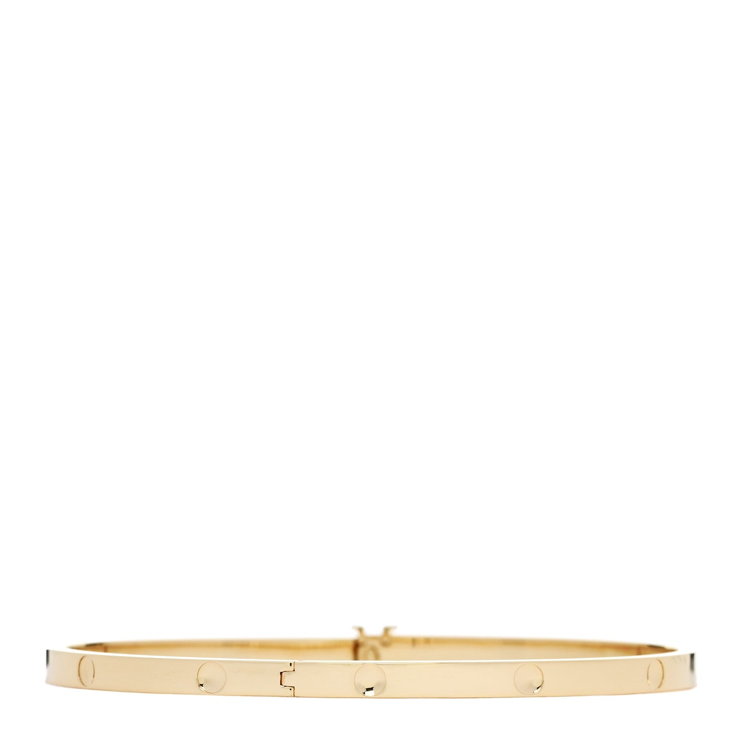 Louis Vuitton 18K Yellow Gold Empreinte Small Bangle Bracelet 2 of 4