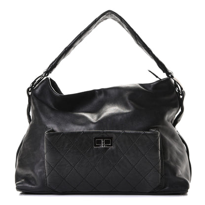Chanel Lambskin Quilted Mademoiselle Hobo Black 1 of 5