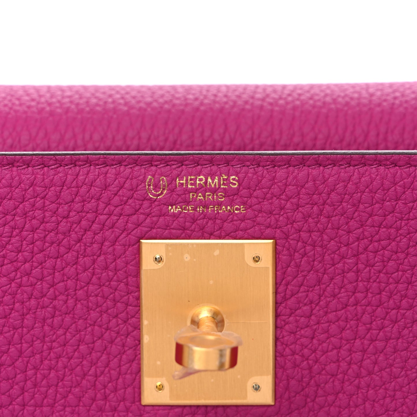 Togo Horseshoe Kelly Retourne 28 Rose Pourpre Craie