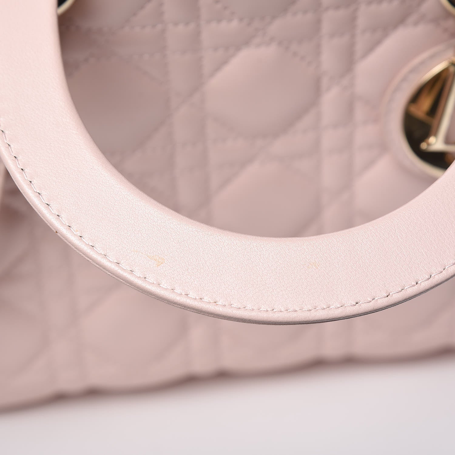 Christian Dior Lambskin Cannage Medium Lady Dior Light Pink 14 of 16