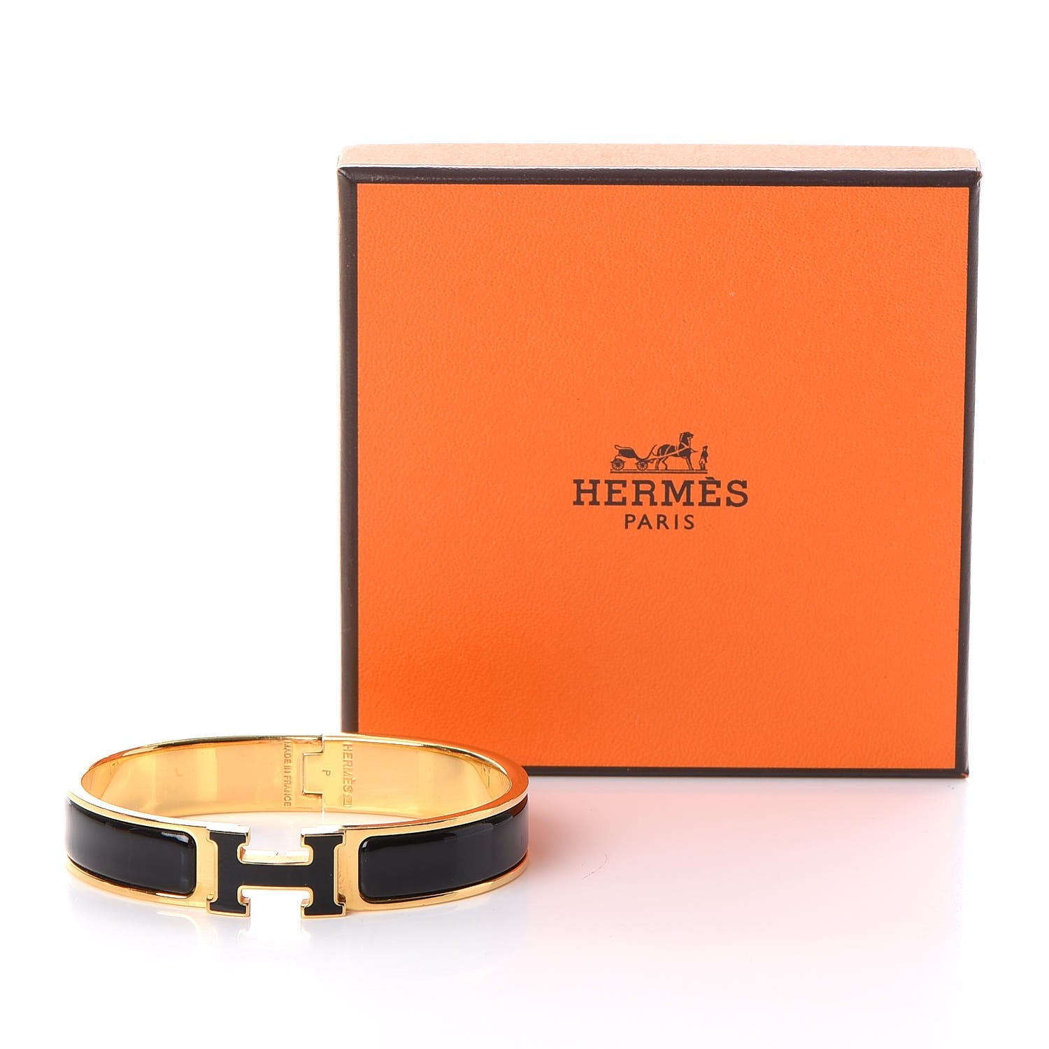 Hermes Enamel Narrow Clic Clac H Bracelet GM Black 6 of 6