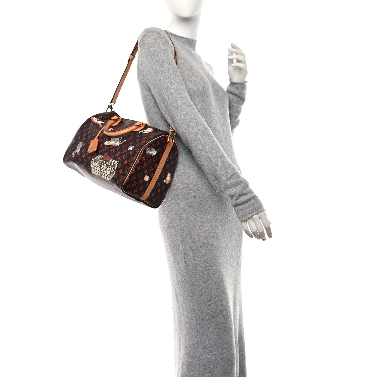 Louis Vuitton Catogram Speedy Bandouliere 30 Marron 2 of 14