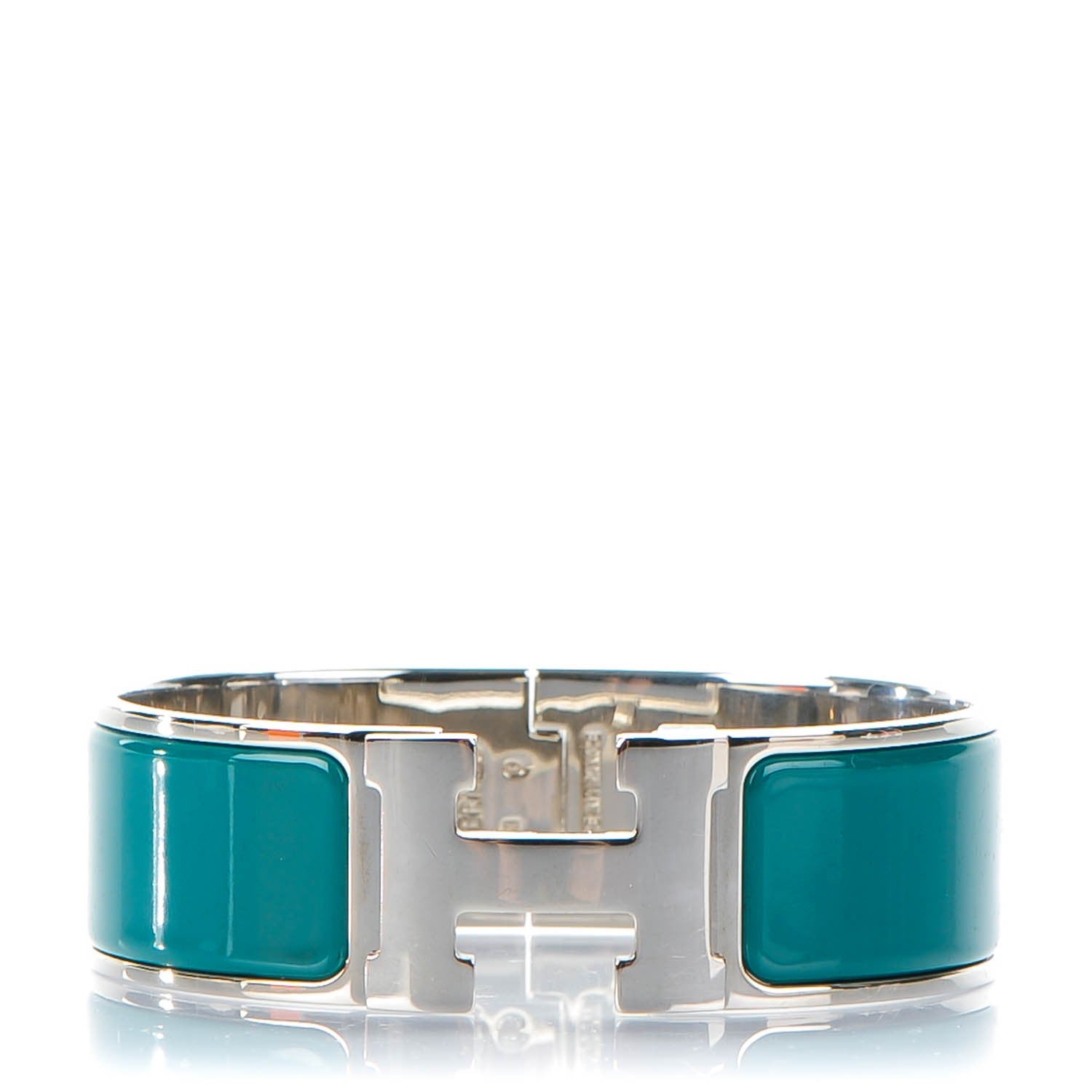 Hermes Enamel Wide Clic Clac H Bracelet GM Veronese 1 of 6