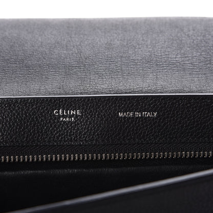 Celine Drummed Calfskin Suede Small Trapeze Black 6 of 9