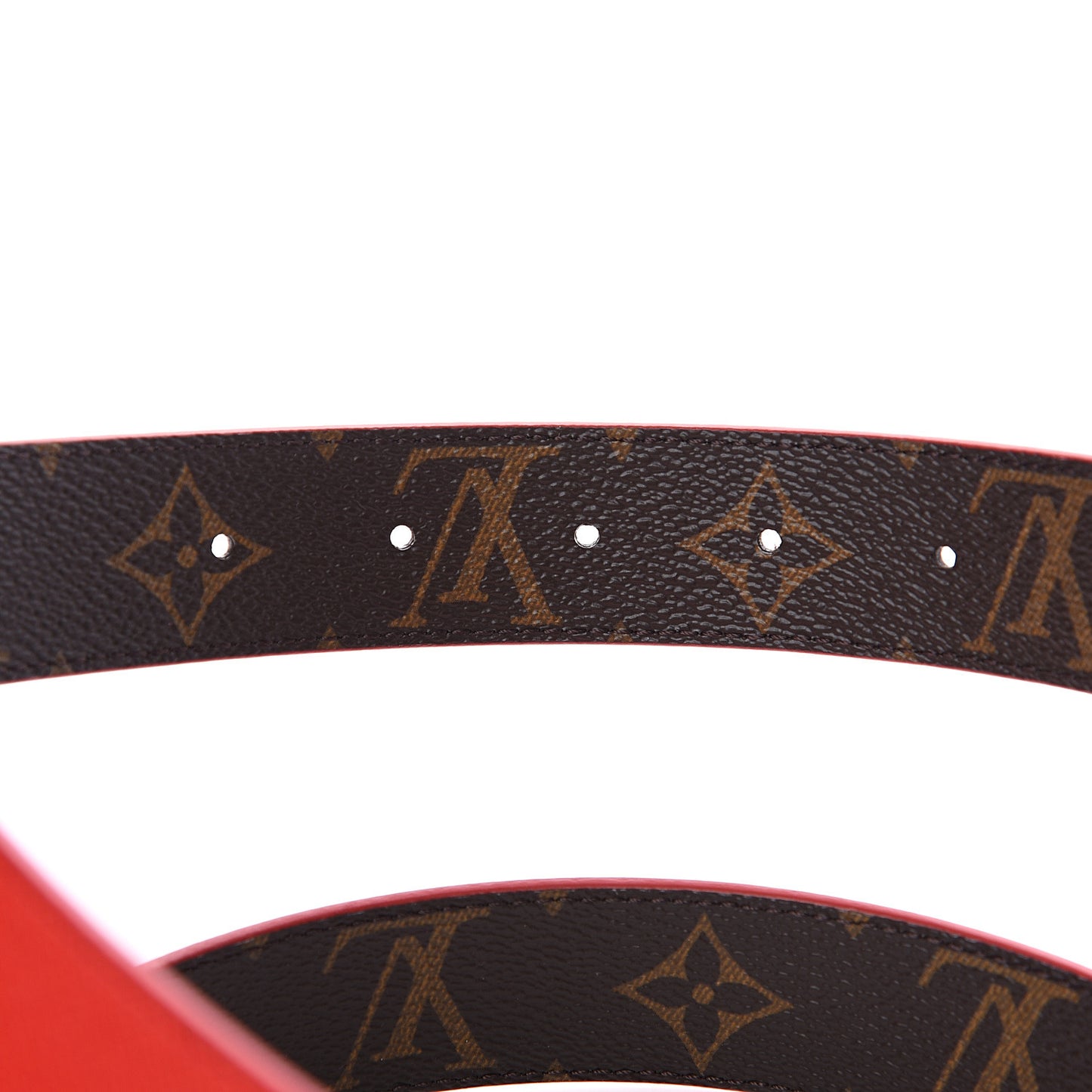 Monogram 30mm LV Initiales Reversible Belt 90 36 Coquelicot