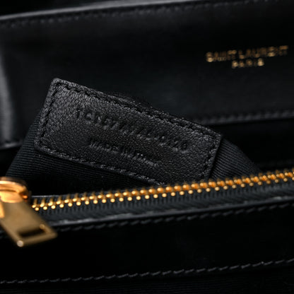 Saint Laurent Calfskin Y Quilted Monogram Medium Loulou Chain Satchel Black 8 of 10