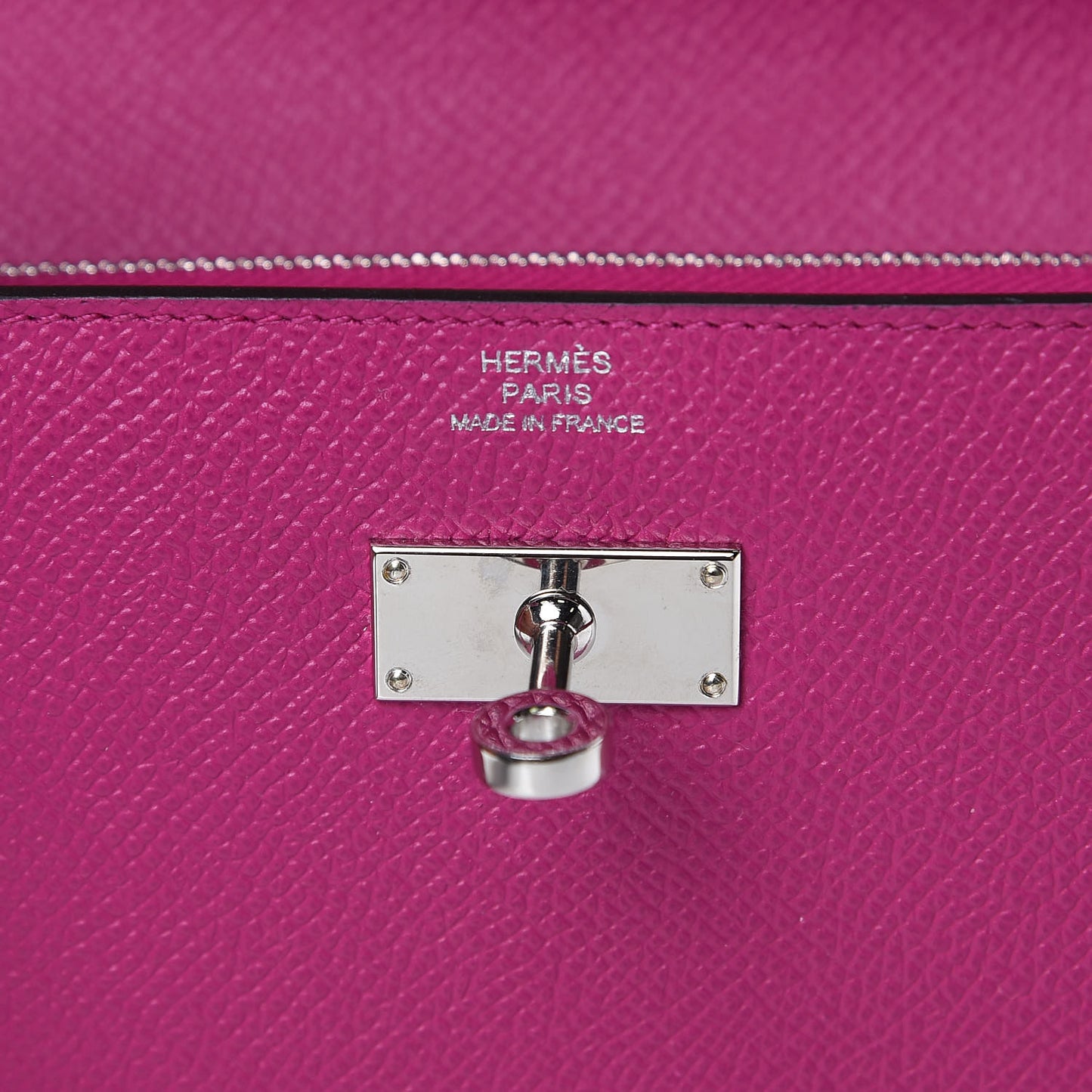 Epsom Kelly Longue Wallet Rose Pourpre