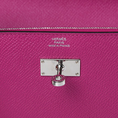 Hermes Epsom Kelly Longue Wallet Rose Pourpre 7 of 11