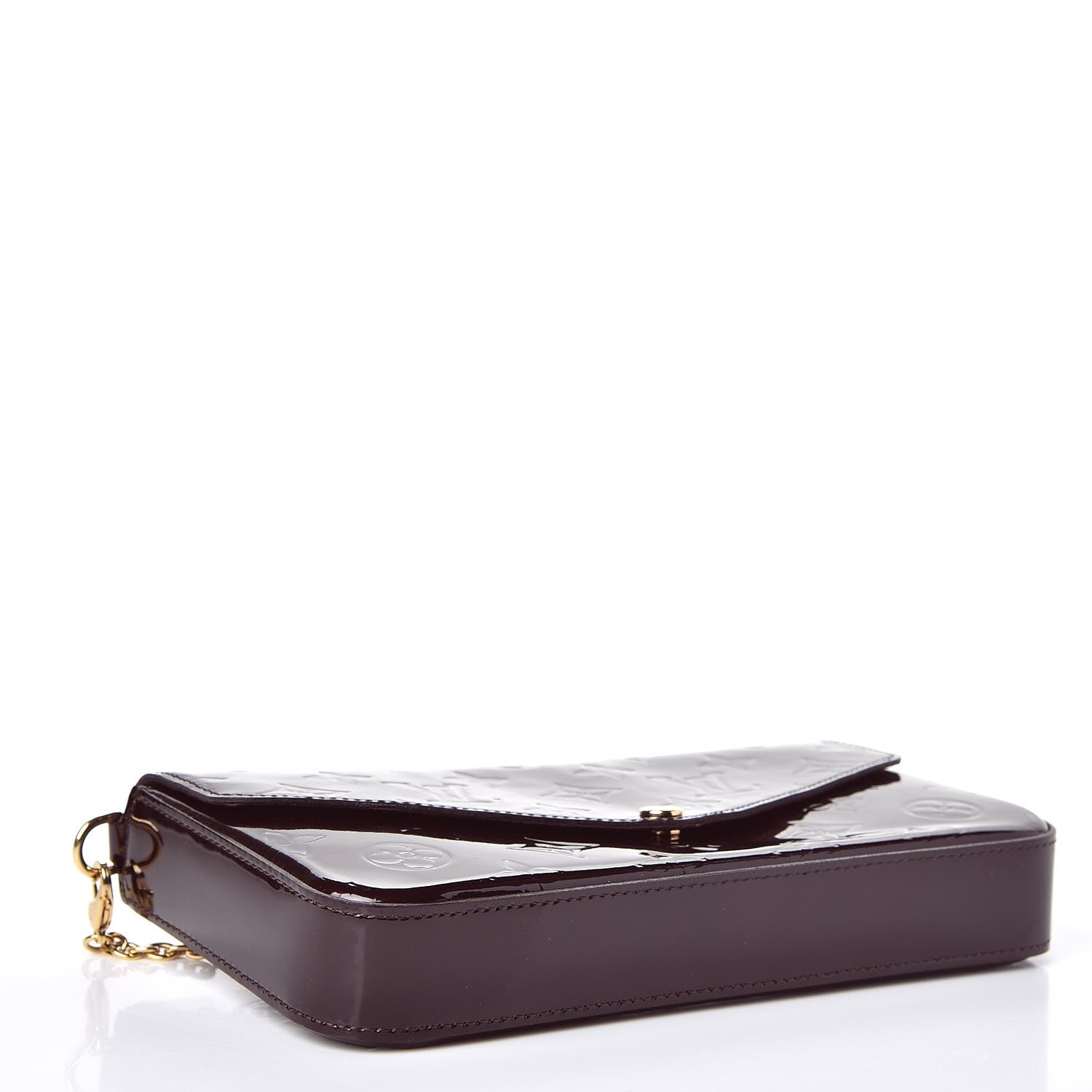 Louis Vuitton Vernis Pochette Felicie Chain Wallet Amarante 4 of 10