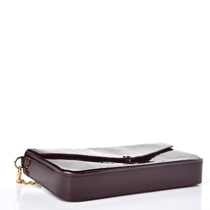 Louis Vuitton Vernis Pochette Felicie Chain Wallet Amarante 4 of 10