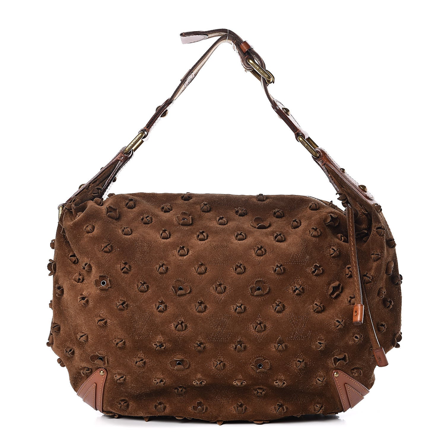 Louis Vuitton Suede Mahina Fleurs Onatah GM Cacao 1 of 16