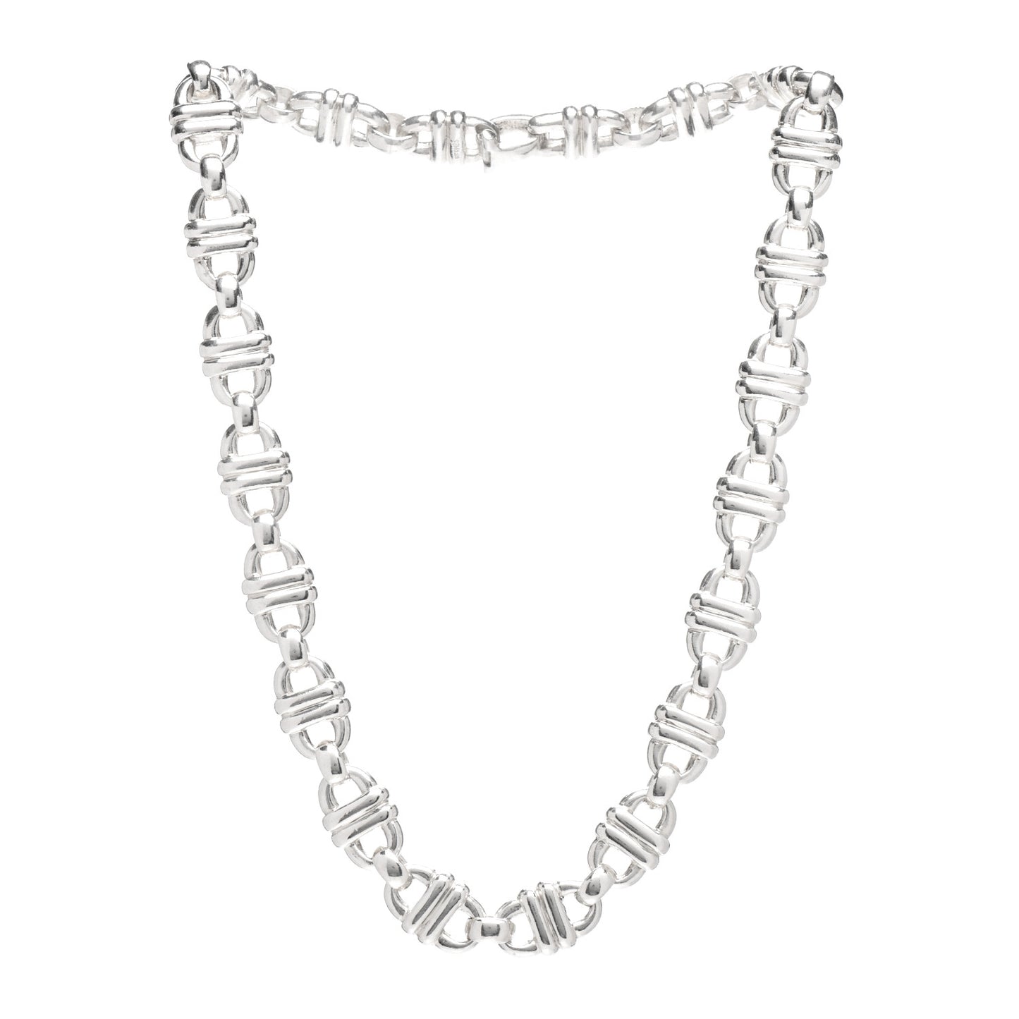 Sterling Silver Double Chaine D'Ancre Necklace