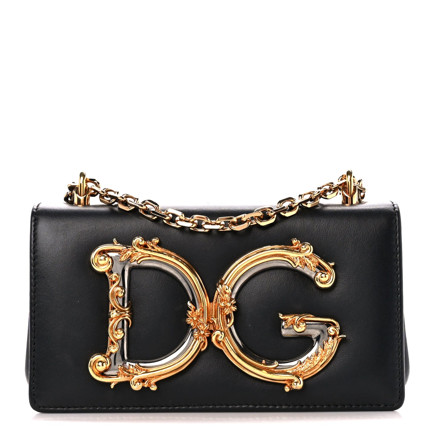 Nappa DG Girls Shoulder Bag Black