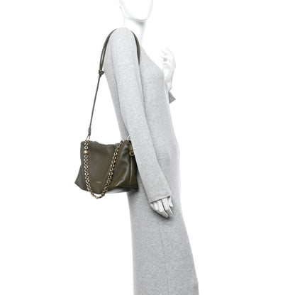 Loewe Mellow Nappa Medium Donut Chain Flamenco Knot Clutch Khaki Green 2 of 13