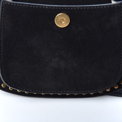Chloe Suede Calfskin Braided Mini Hudson Shoulder Bag Black 8 of 10