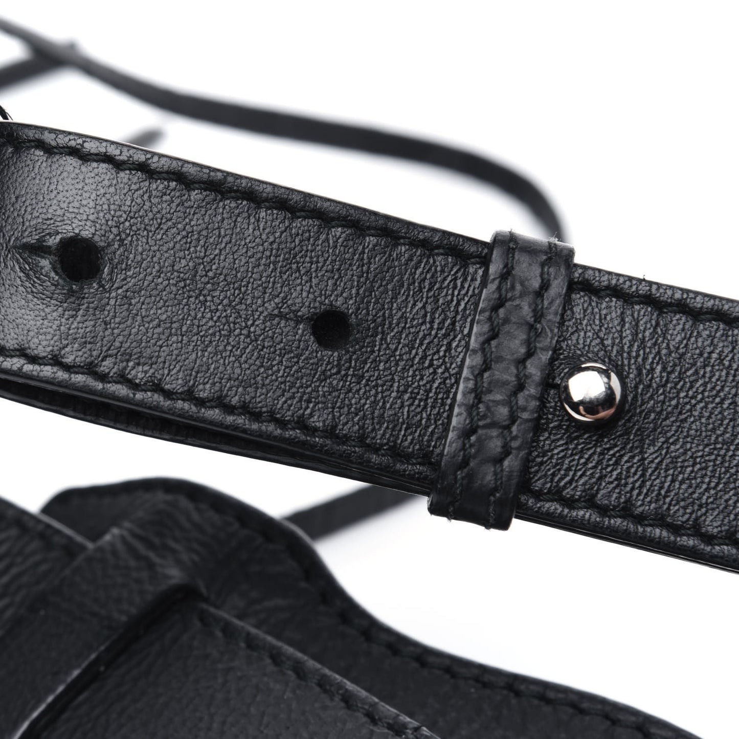 Matte Goatskin Rubber Covered Classic Hardware Mini City Black