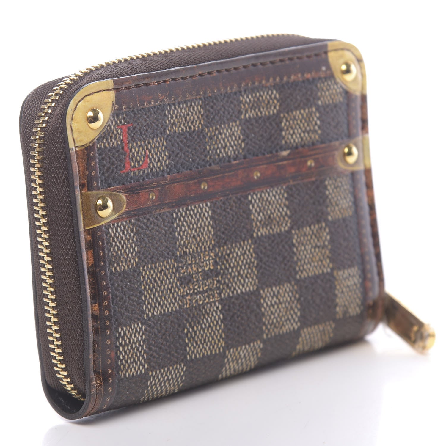 Louis Vuitton Transformed Damier Ebene Time Trunk Zippy Coin Purse 3 of 7