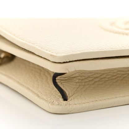 Gucci Pebbled Calfskin Soho Wallet on Chain Ivoire 8 of 11