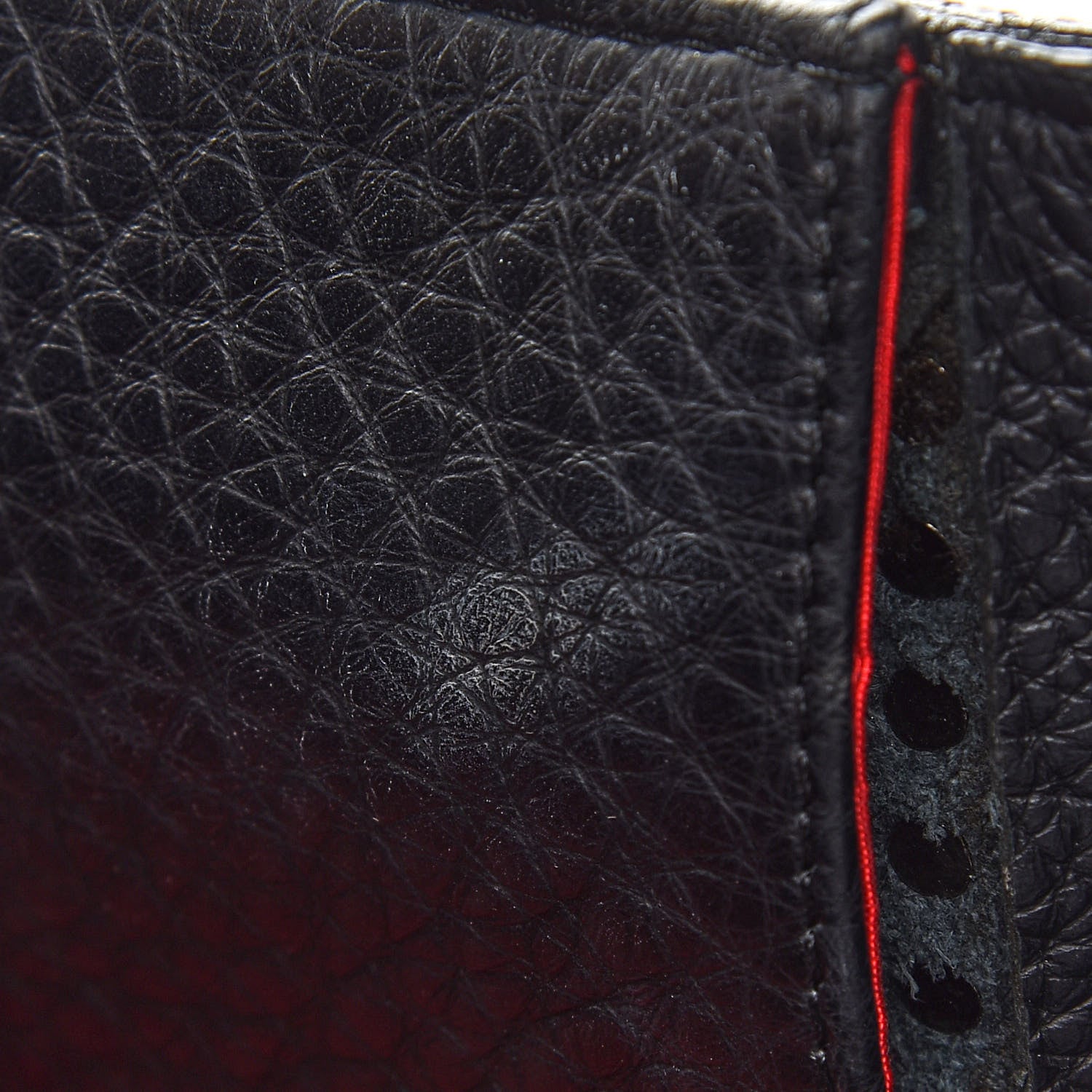 Christian Louboutin Calfskin Panettone Spiked Shopper Tote Black 10 of 13