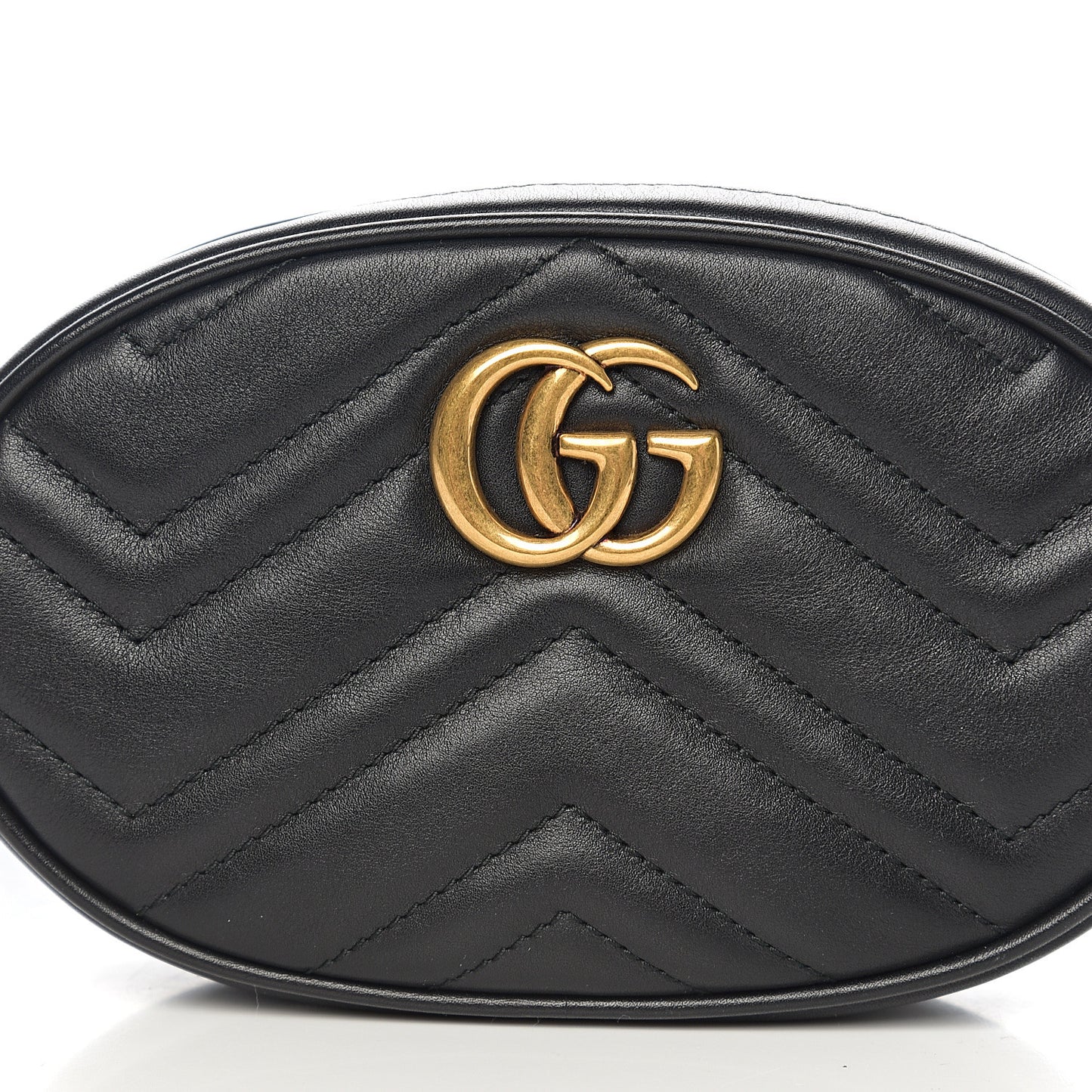 Calfskin Matelasse GG Marmont Belt Bag 85 34 Black
