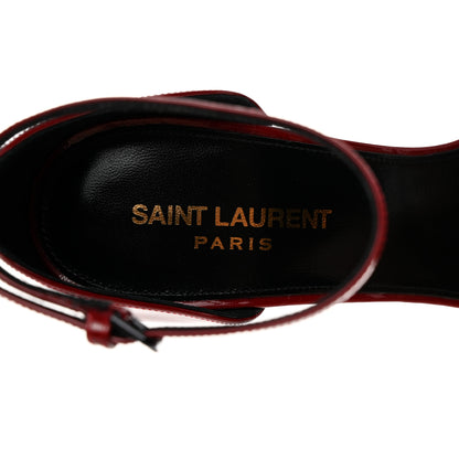 Saint Laurent Patent Opyum 110 Sandals 38.5 Hot Red 6 of 10