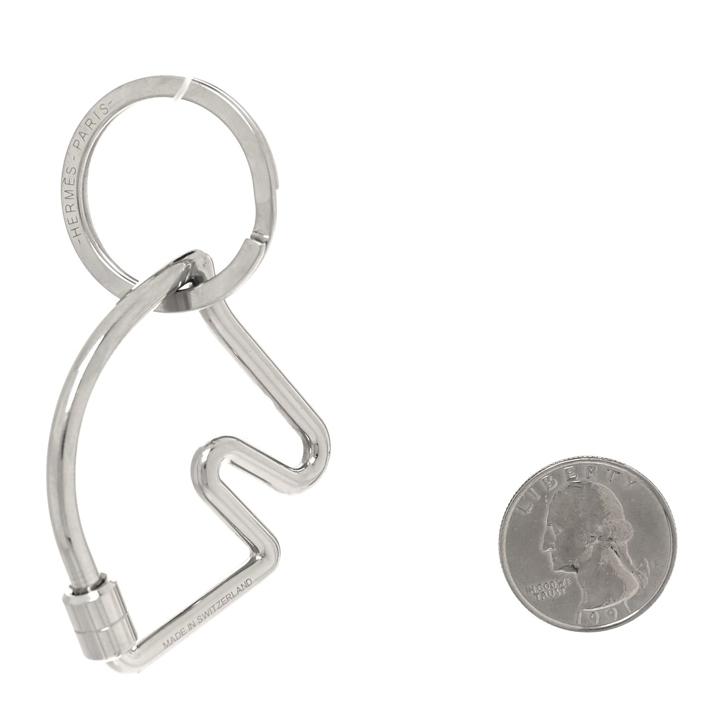 Palladium Cheval Key Ring
