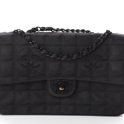 Chanel Nylon Medium Travel Flap Black 7 of 9