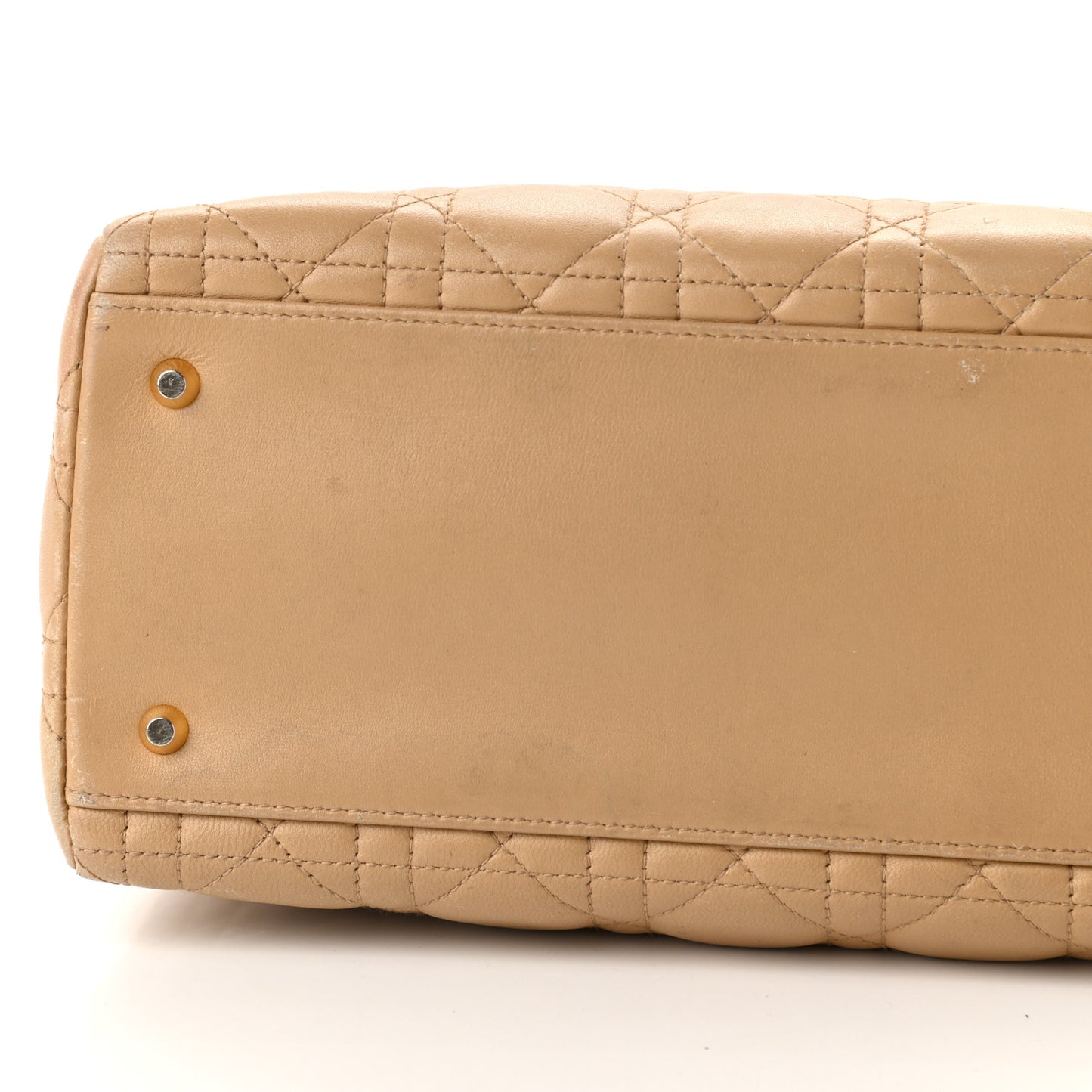 Lambskin Cannage Medium Lady Dior Beige
