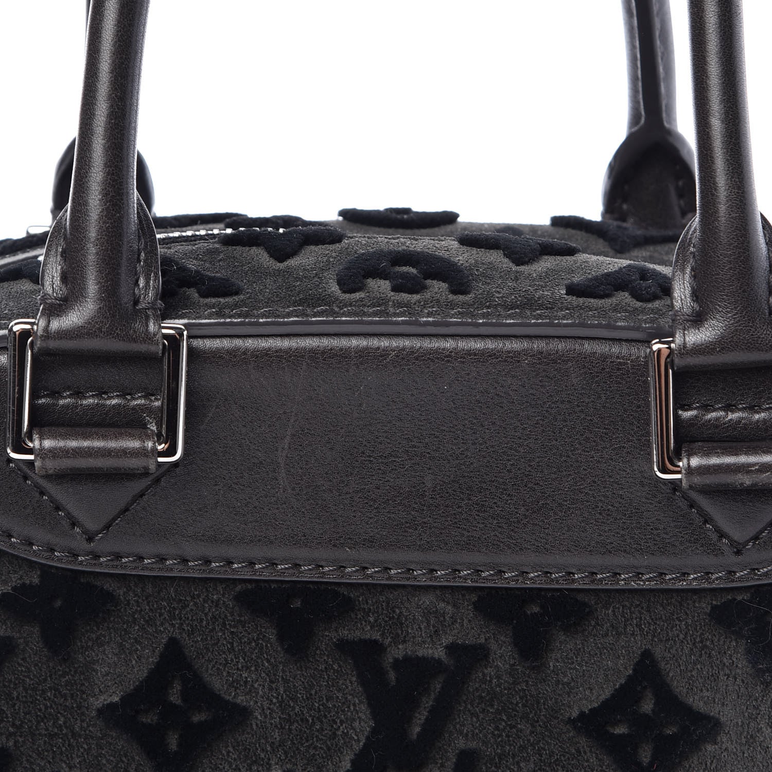 Louis Vuitton Monogram Suede Tuffetage Deauville Cube Gris 9 of 11