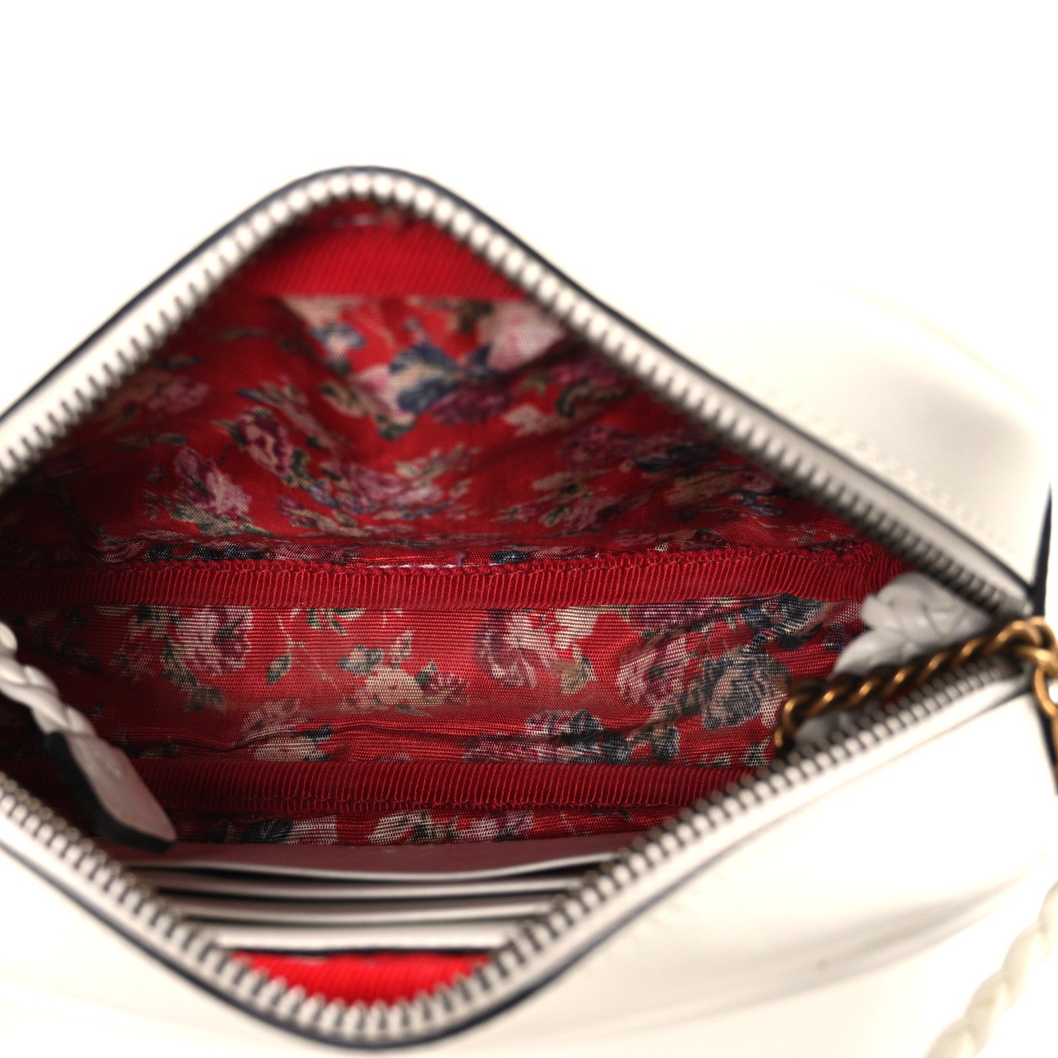 Gucci Calfskin Web Trapuntata Mini Shoulder Bag Off White 5 of 10