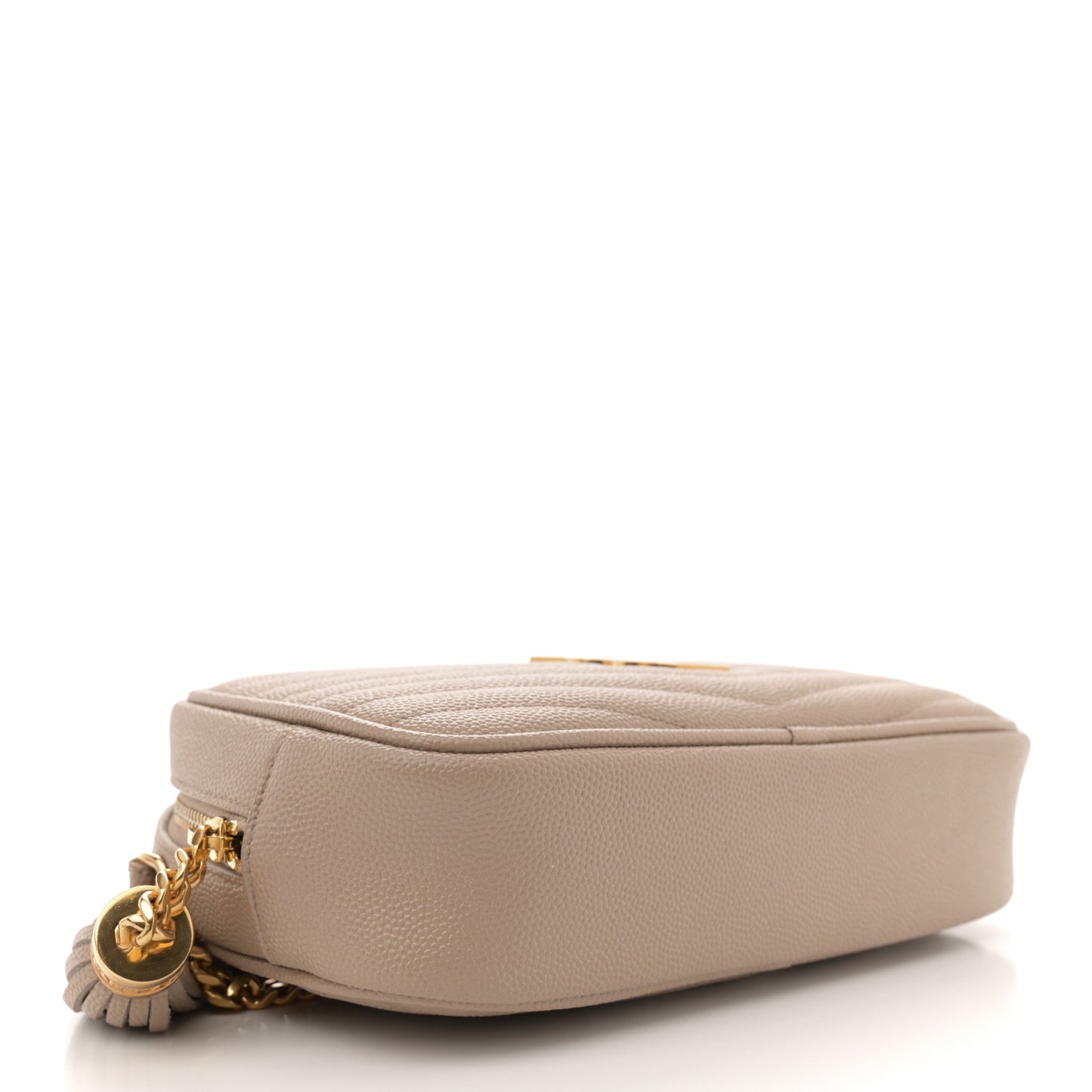 Grain De Poudre Matelasse Monogram Mini Lou Camera Bag Dark Beige