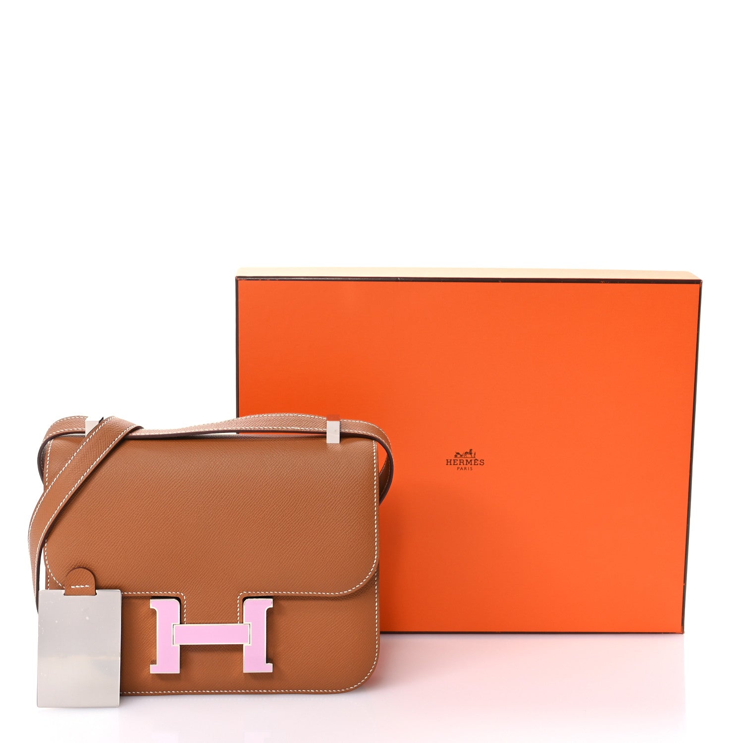 Hermes Epsom Enamel Constance 24 Gold Mauve Sylvestre 12 of 12