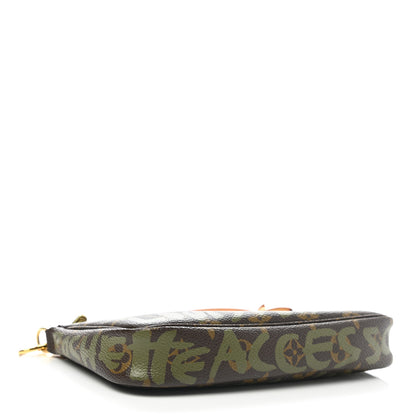 Louis Vuitton Monogram Graffiti Pochette Accessories Kaki 4 of 9