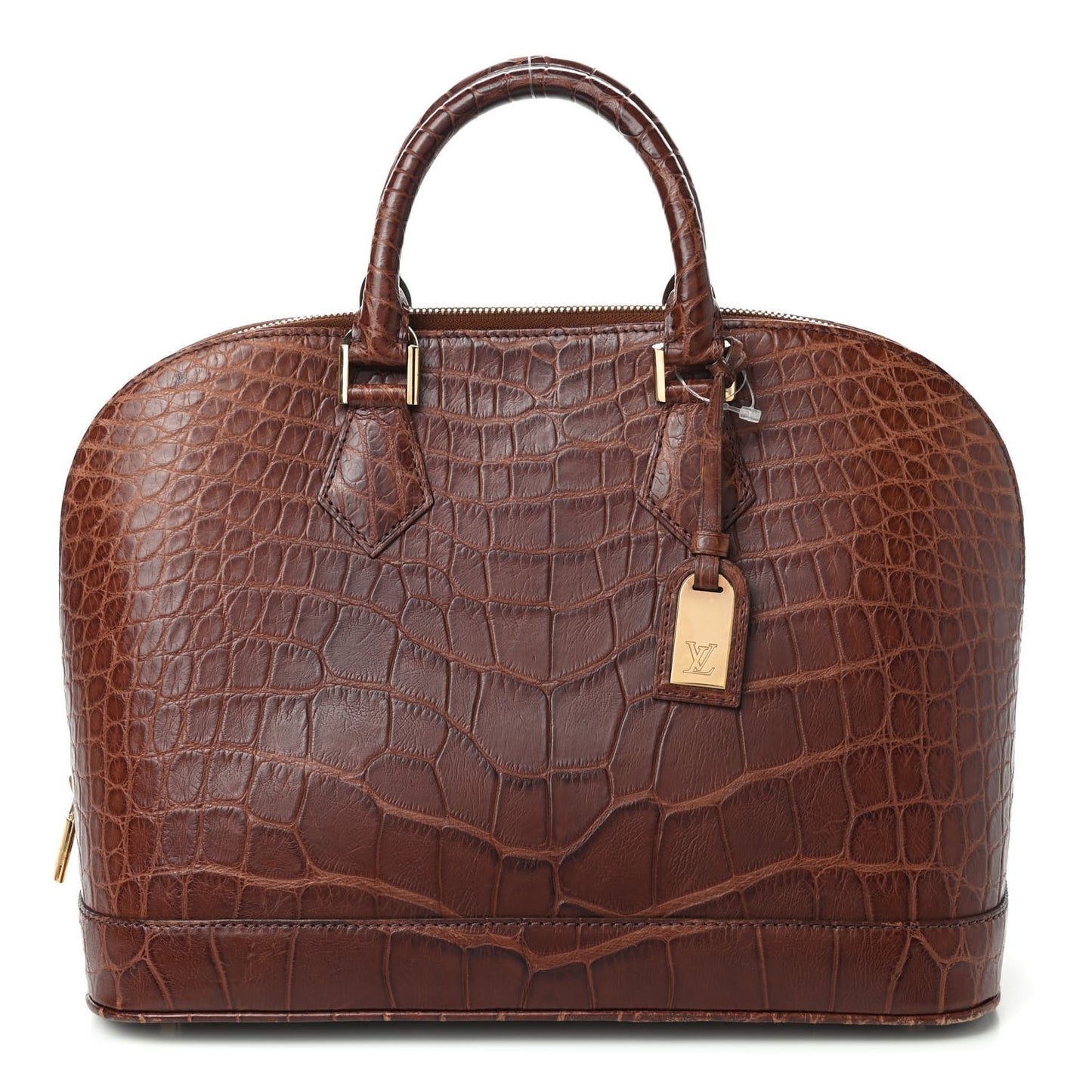 Matte Alligator Alma PM Havane