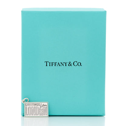 Tiffany Sterling Silver Enamel London Postcard Charm Blue 5 of 5