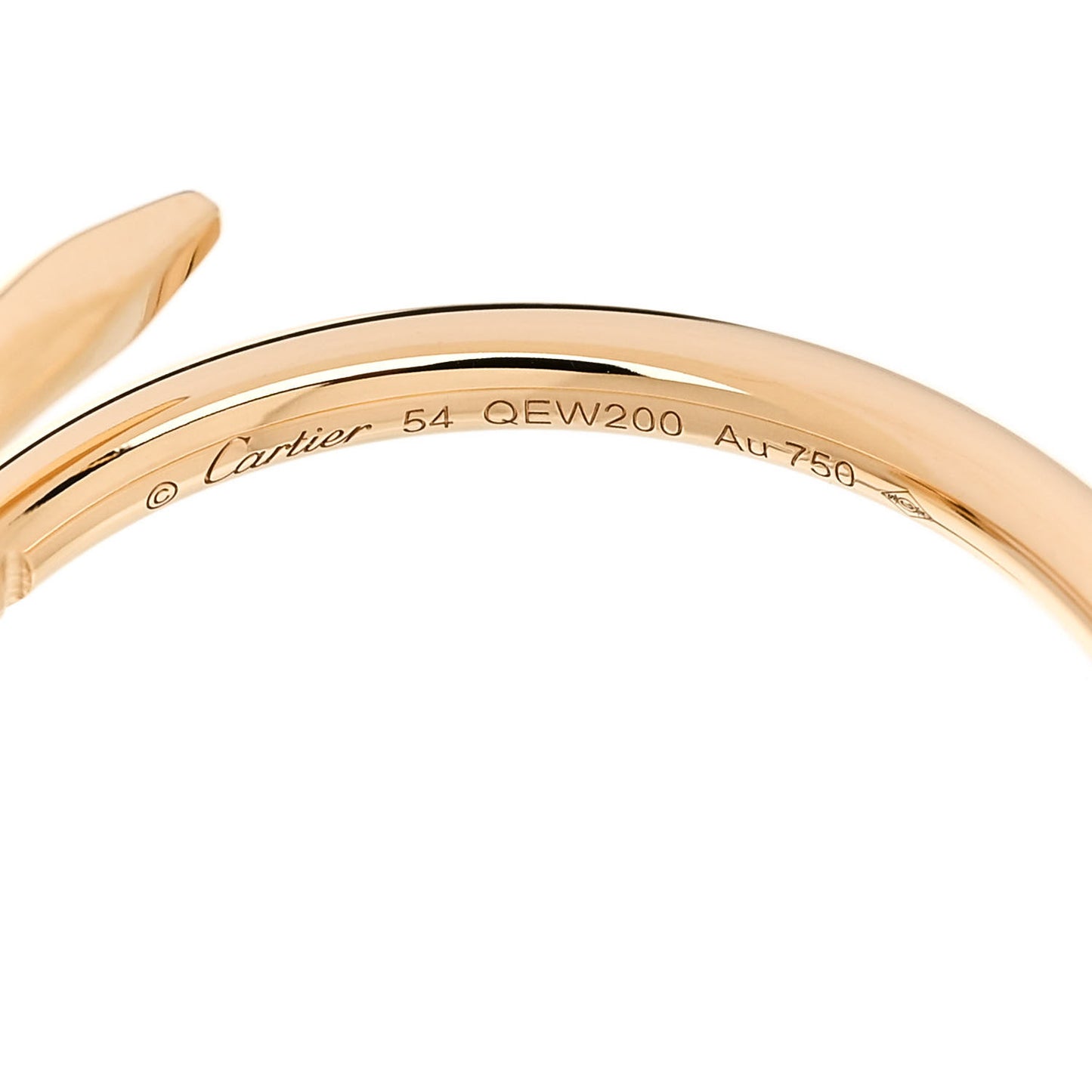 18K Yellow Gold Small Juste Un Clou Ring 54 6.75