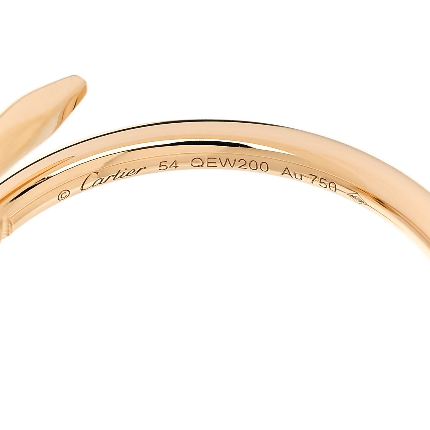 Cartier 18K Yellow Gold Small Juste Un Clou Ring 54 6.75 4 of 5
