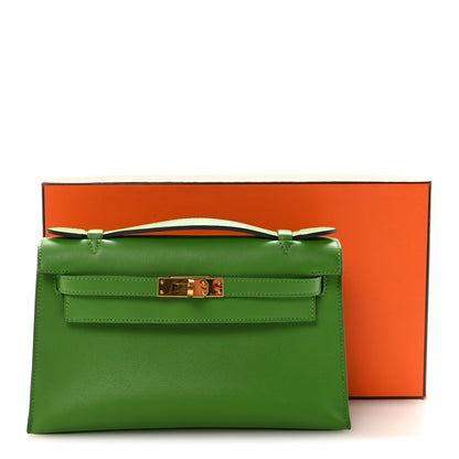 Hermes Swift Kelly Pochette Clutch Vert Yucca 7 of 7