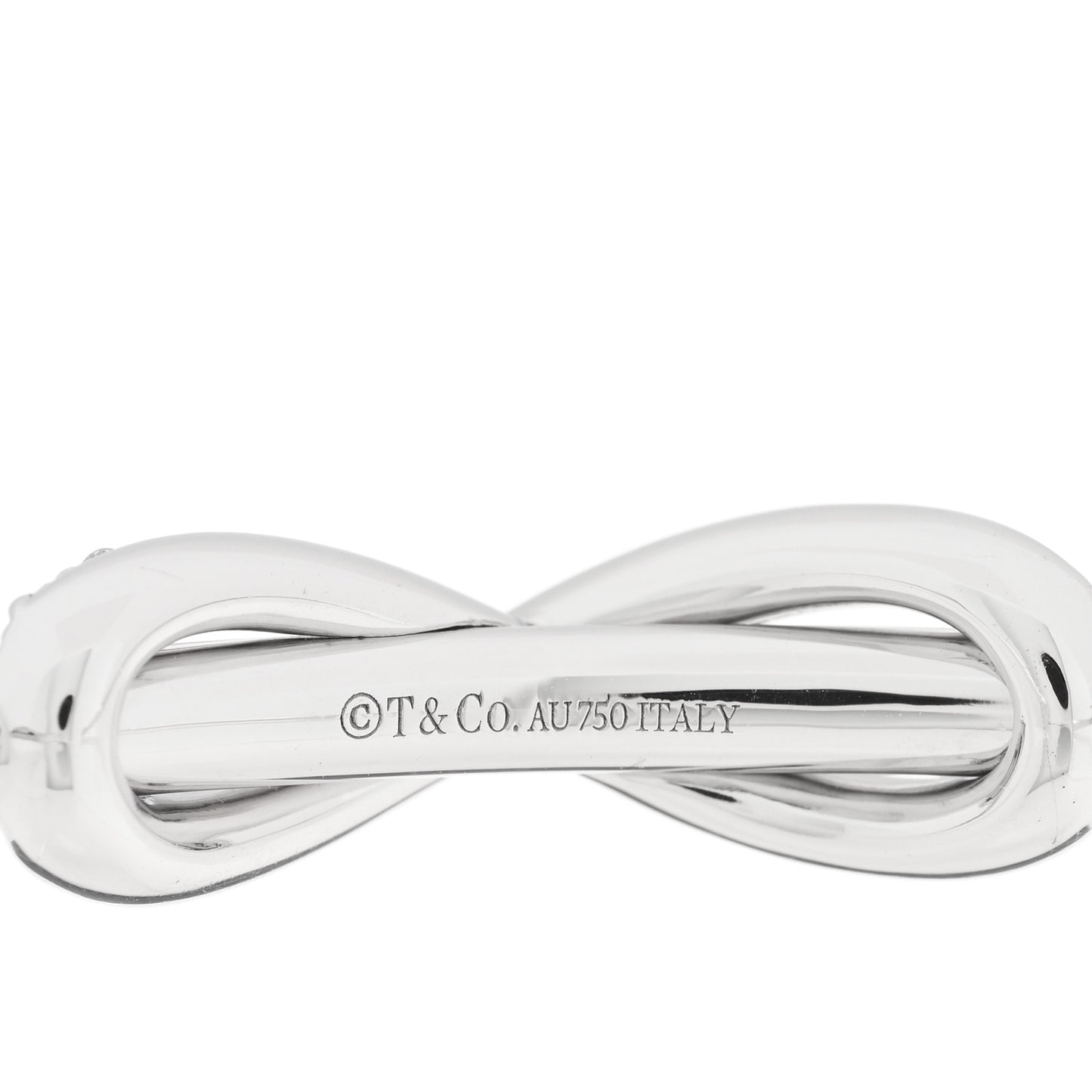 18K White Gold Diamond Infinity Cuff Bracelet