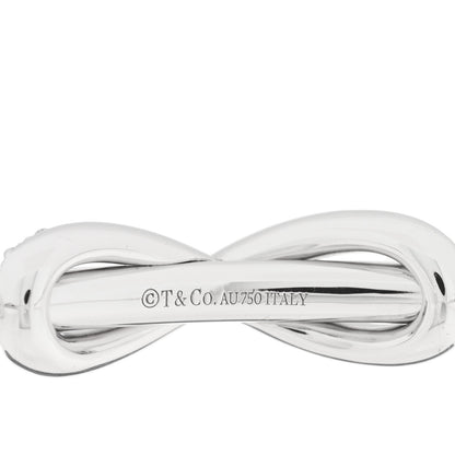 Tiffany 18K White Gold Diamond Infinity Cuff Bracelet 3 of 3