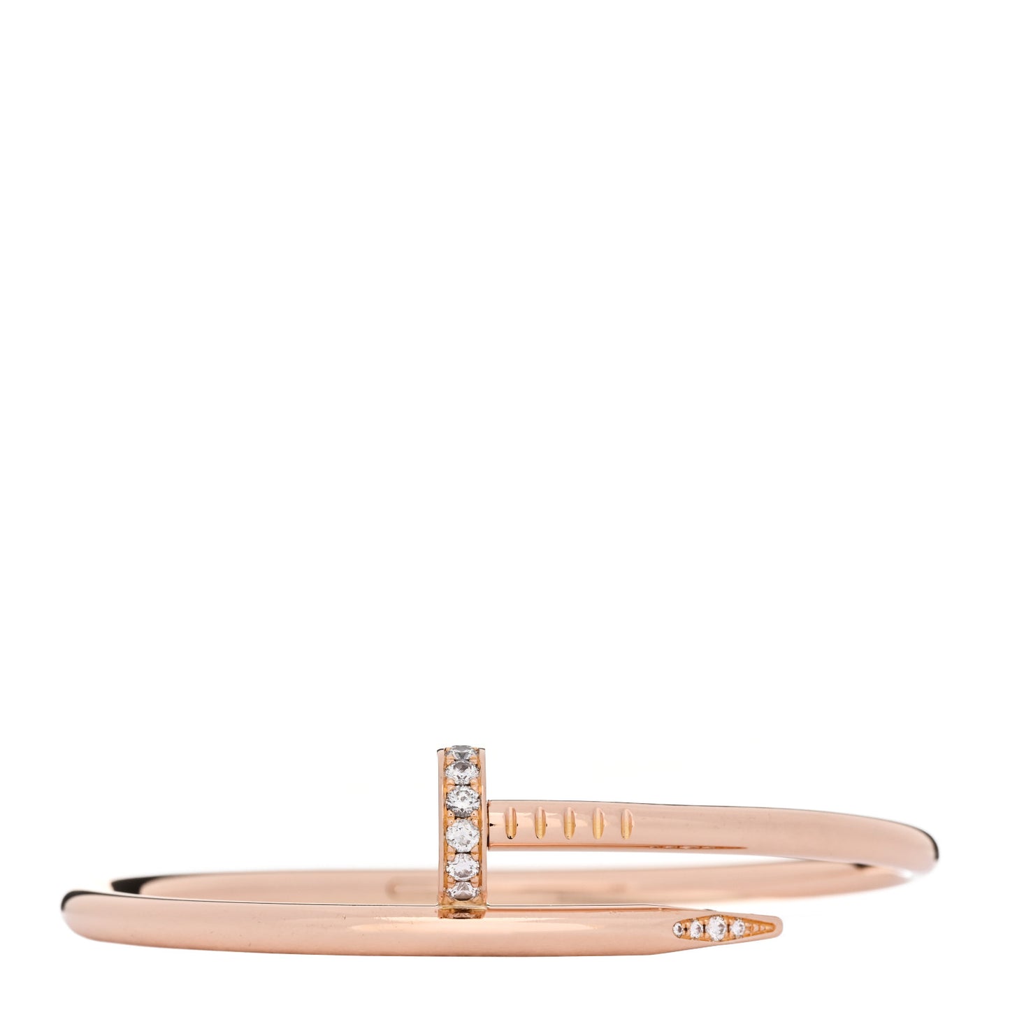 18K Pink Gold Diamond Juste Un Clou Bracelet 16