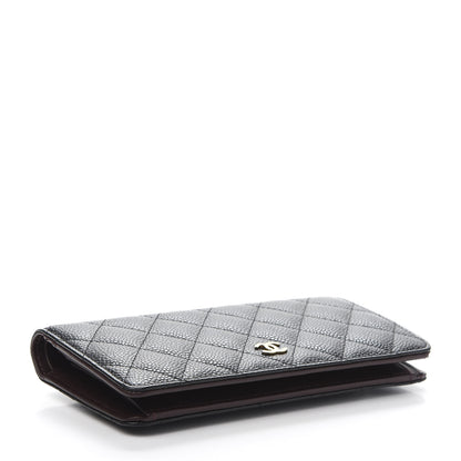 Chanel Caviar Quilted Yen Wallet Black 4 of 12