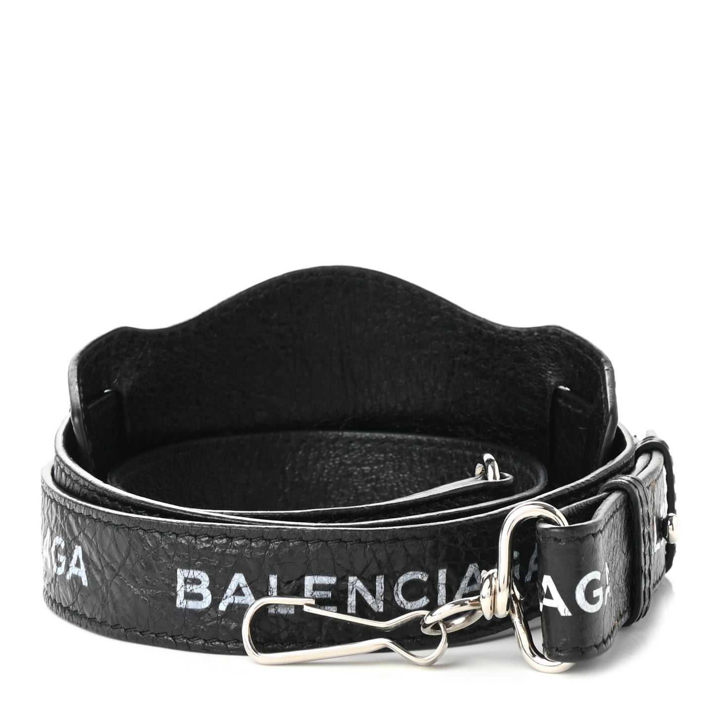 Agneau Classic Hardware Logo Shoulder Strap Black