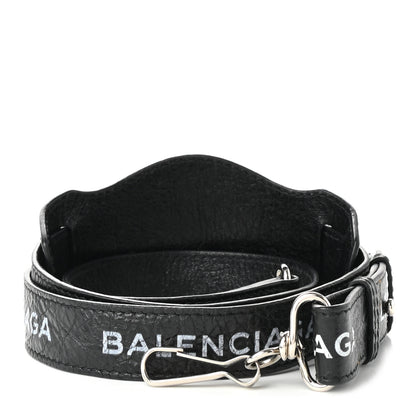 Balenciaga Agneau Classic Hardware Logo Shoulder Strap Black 1 of 4