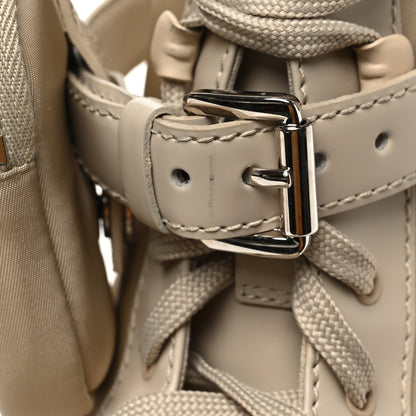 Prada Spazzolato Rois Re-Nylon Metal Triangle Logo Monolith Pouch Pocket 55mm Boots 38.5 Deserto 7 of 9