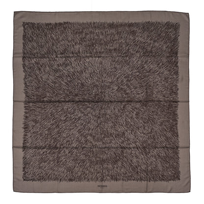Hermes Cashmere Silk Touchez-Moi Shawl 140 Black Beige 1 of 4