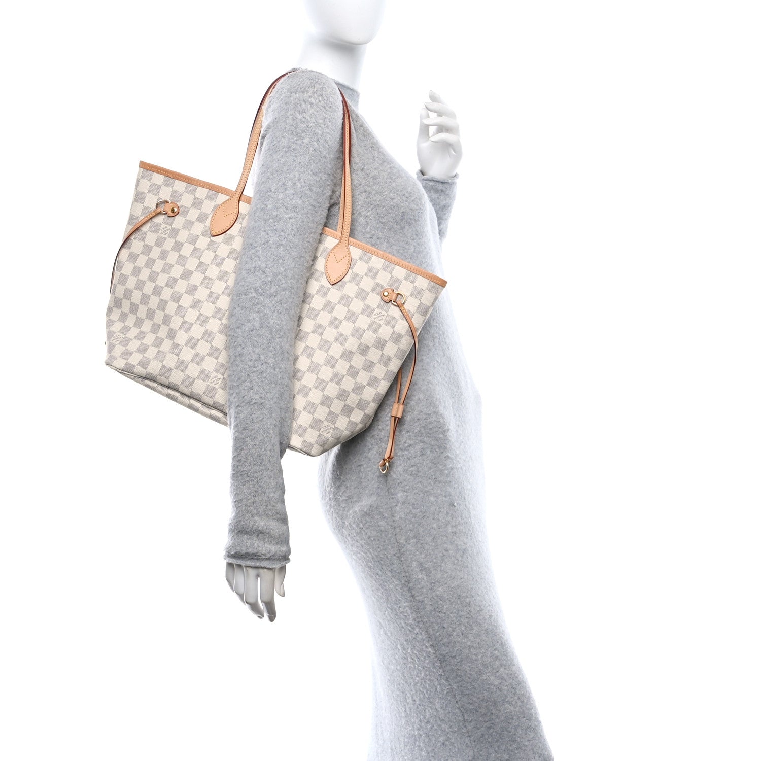 Louis Vuitton Damier Azur Neo Neverfull MM Rose Ballerine 2 of 10