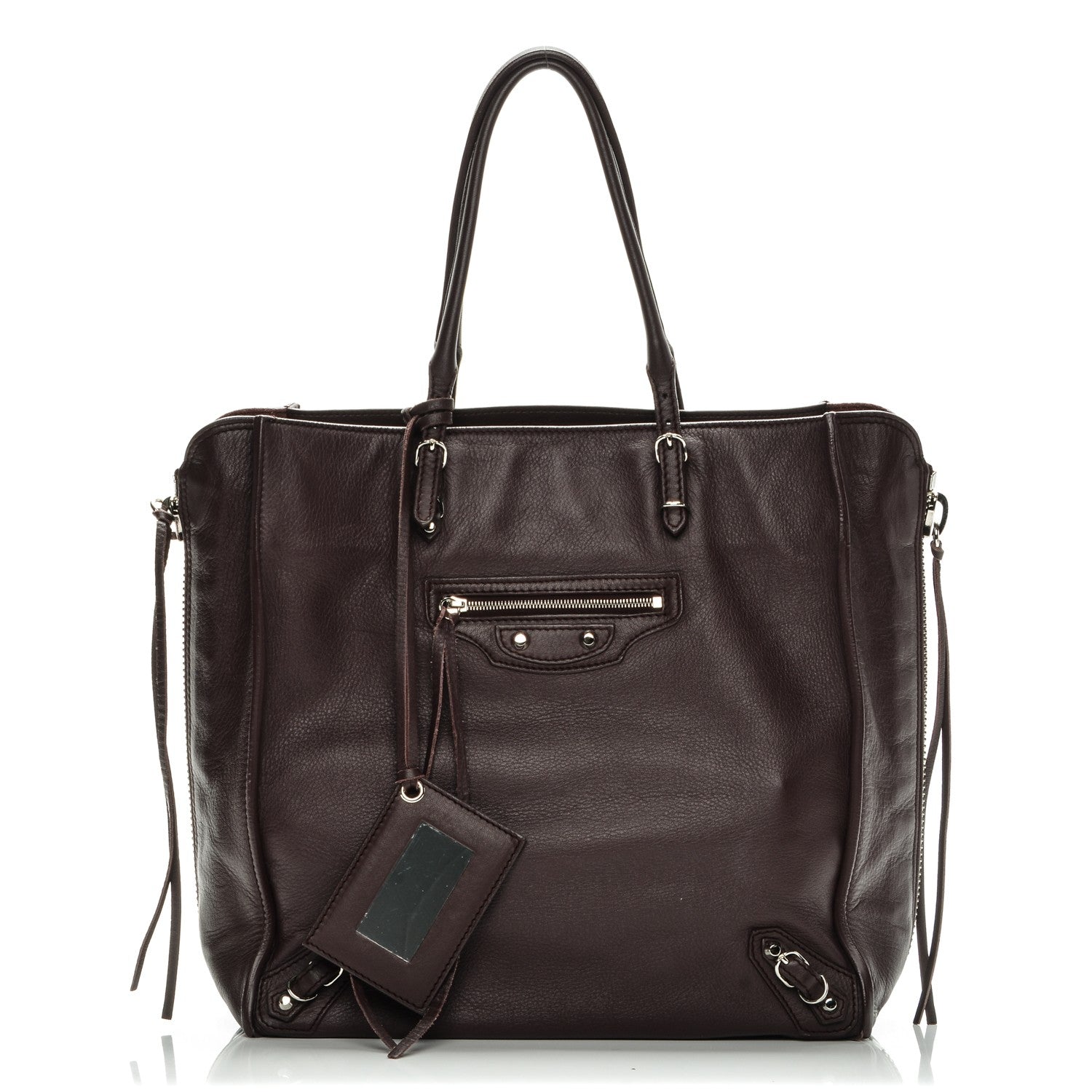 Balenciaga Veau Papier A5 Zip Around Tote Aubergine 1 of 8