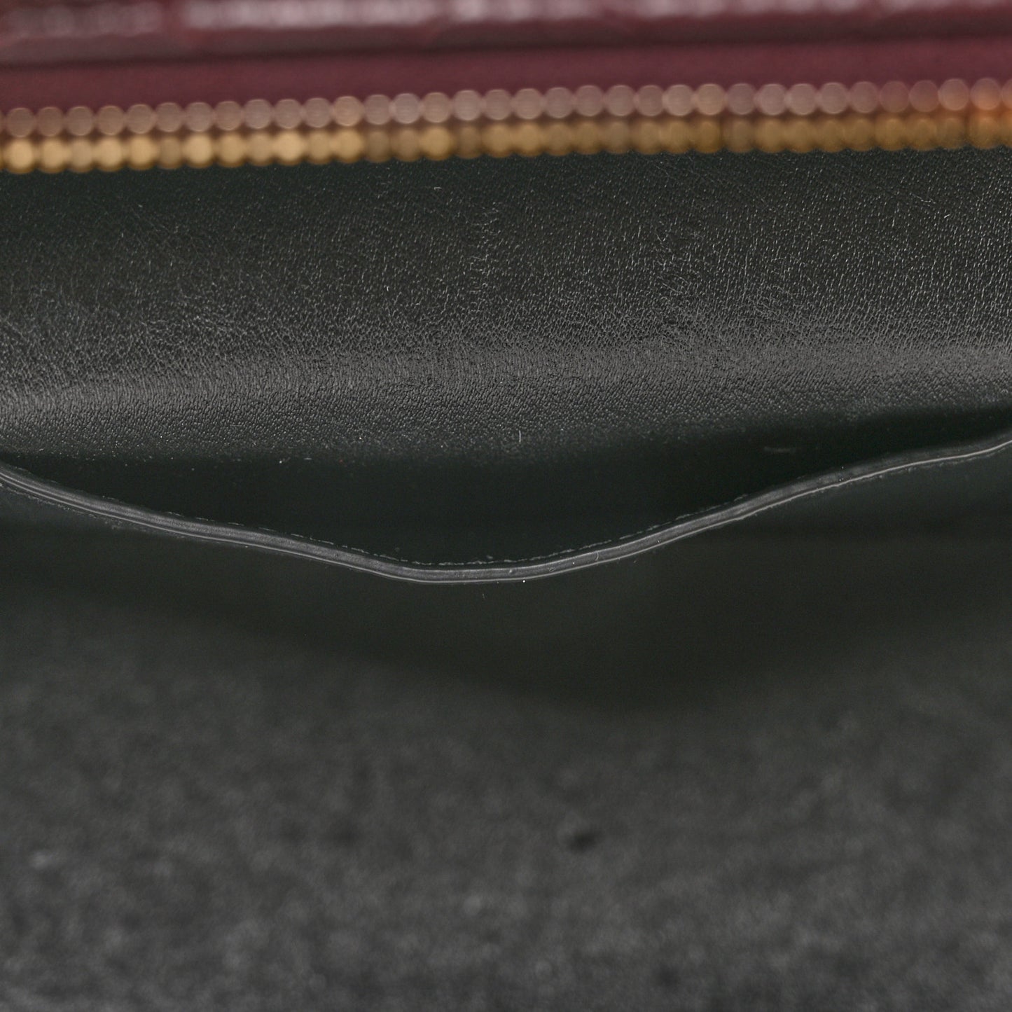 Lambskin Quilted Mini Gaby Vanity Case Rouge Cabernet